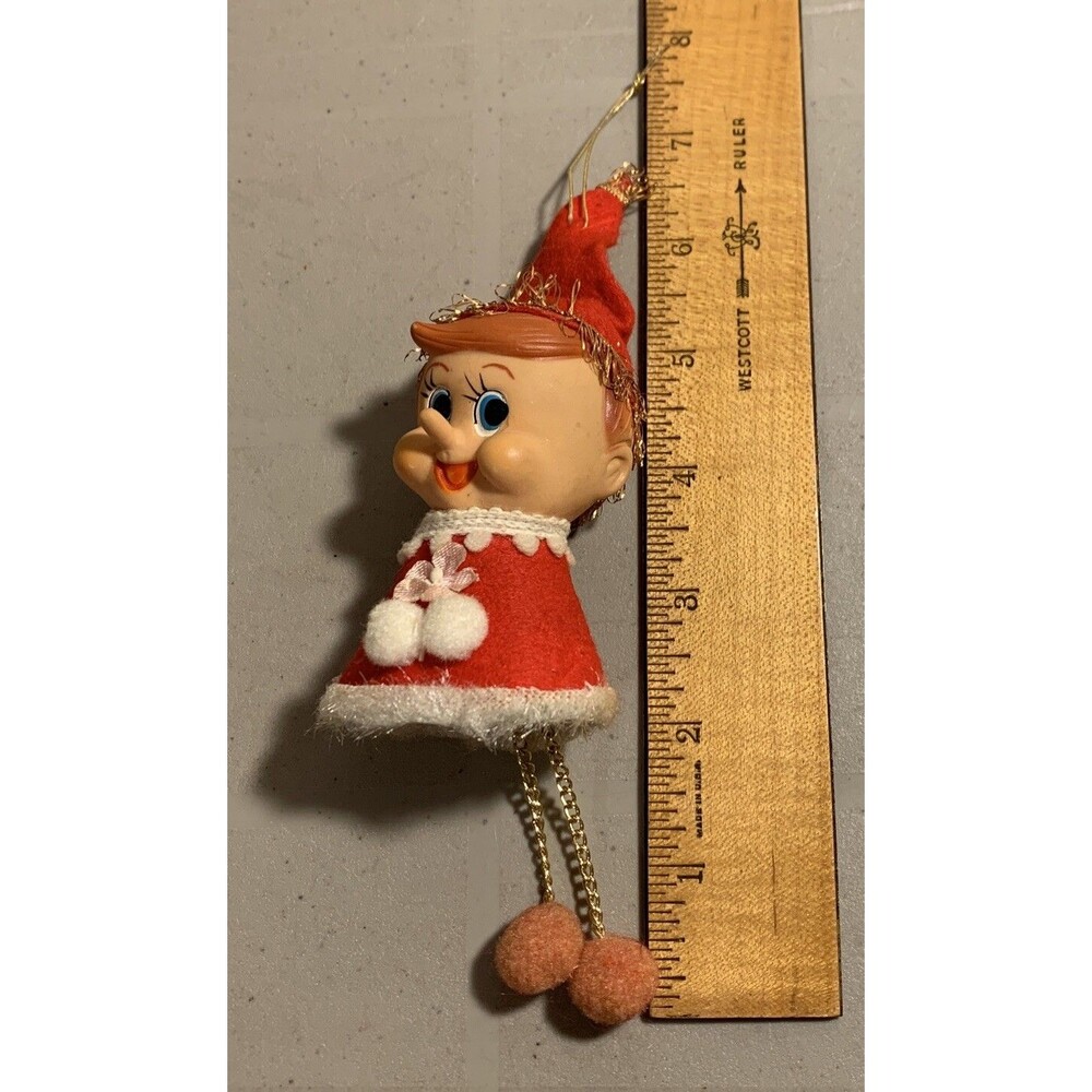 Vintage Japan Elf Pixie Christmas Ornament